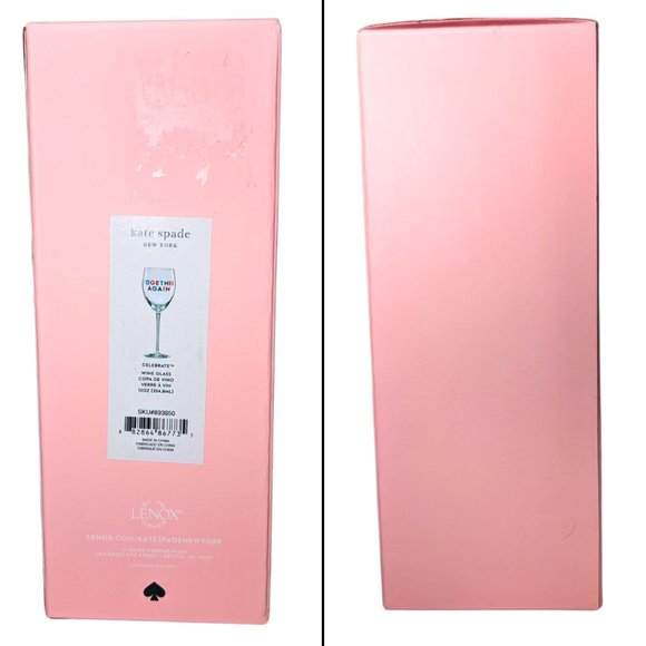 SOLD kate spade new york NIB 'Together Again' Celebrate 12 oz wine glass - Picture 9 of 10